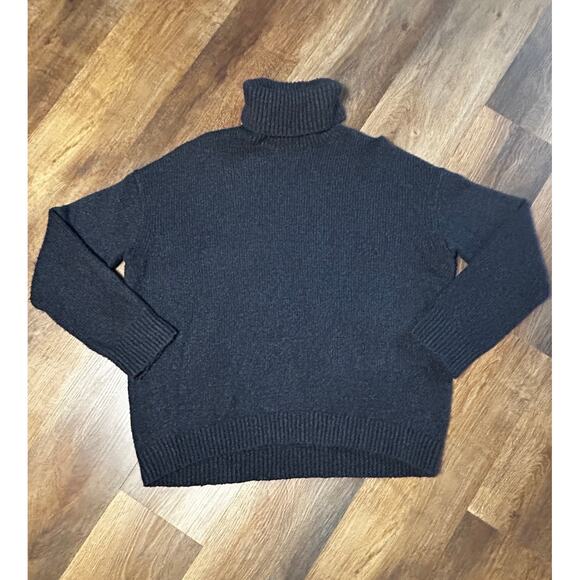 Vince Black Wool Silk & Cashmere Blend Turtleneck Cable Knit Sweater Size SP - Picture 1 of 10